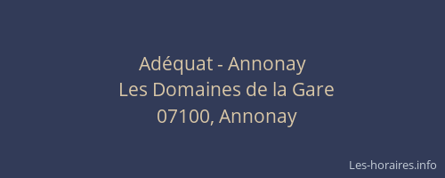 Adéquat - Annonay
