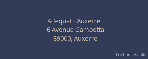 Adequat - Auxerre