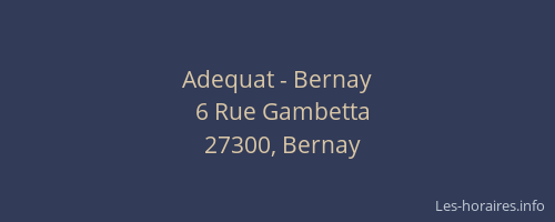 Adequat - Bernay