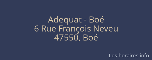 Adequat - Boé