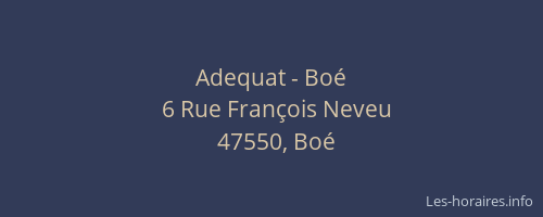 Adequat - Boé