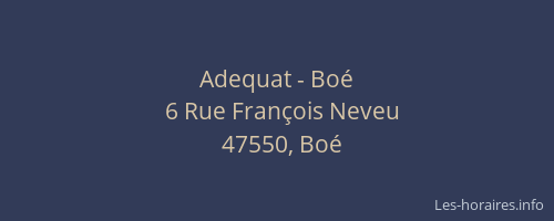 Adequat - Bo&eacute;