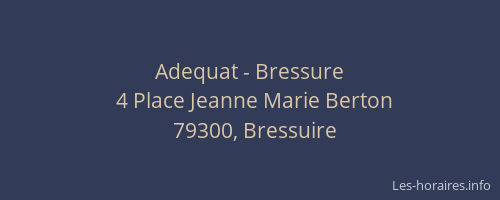 Adequat - Bressure