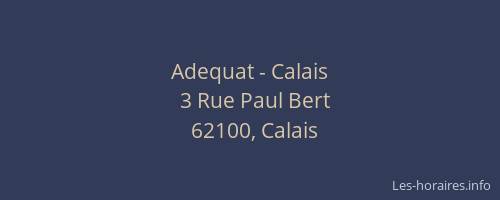 Adequat - Calais