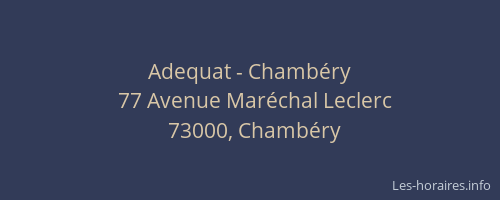 Adequat - Chambéry