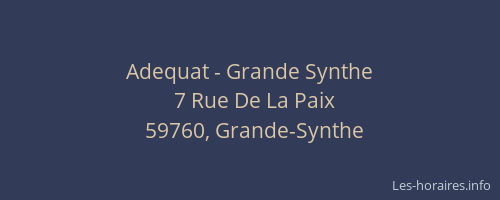 Adequat - Grande Synthe