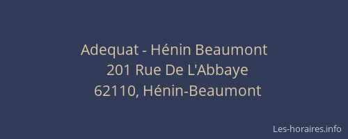 Adequat - H&eacute;nin Beaumont