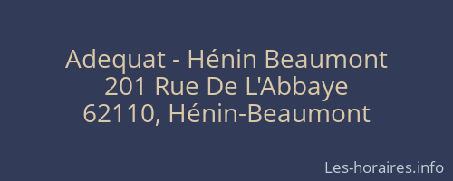 Adequat - Hénin Beaumont