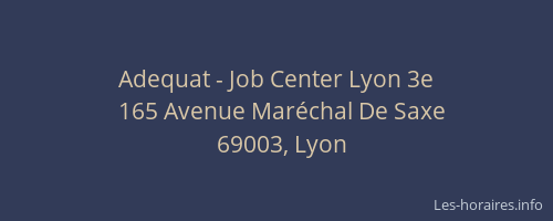 Adequat - Job Center Lyon 3e