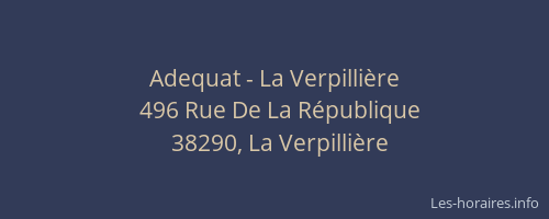 Adequat - La Verpilli&egrave;re