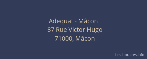 Adequat - Mâcon