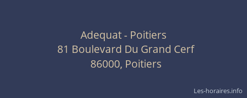 Adequat - Poitiers