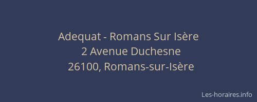 Adequat - Romans Sur Is&egrave;re