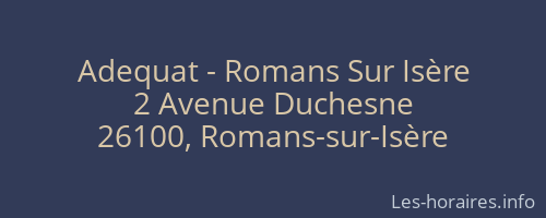 Adequat - Romans Sur Isère