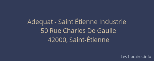 Adequat - Saint Étienne Industrie