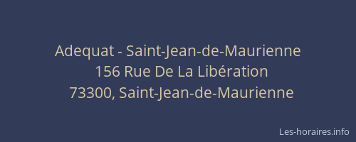 Adequat - Saint-Jean-de-Maurienne