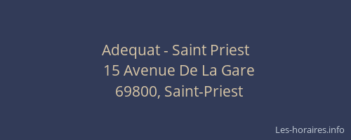 Adequat - Saint Priest