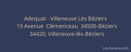 Adequat - Villeneuve Lès Béziers
