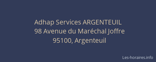 Adhap Services ARGENTEUIL