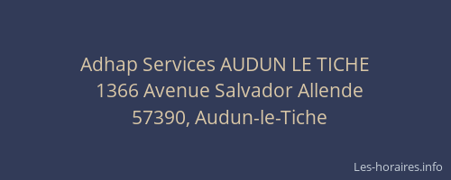 Adhap Services AUDUN LE TICHE