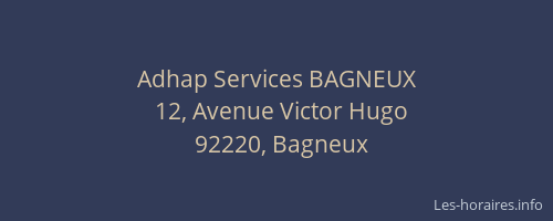 Adhap Services BAGNEUX