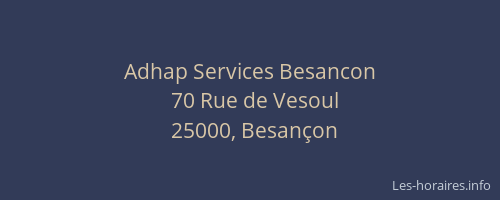 Adhap Services Besancon