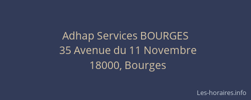 Adhap Services BOURGES