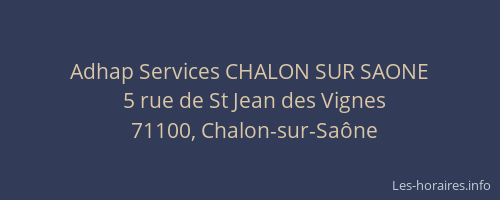 Adhap Services CHALON SUR SAONE