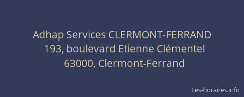 Adhap Services CLERMONT-FERRAND