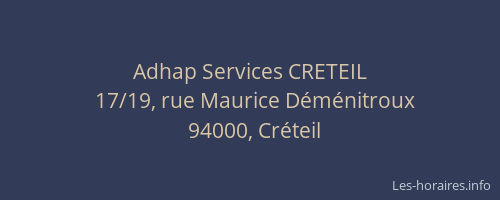 Adhap Services CRETEIL