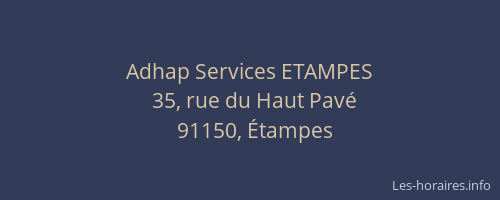 Adhap Services ETAMPES