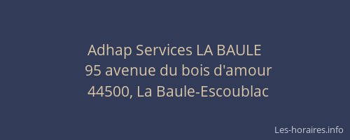 Adhap Services LA BAULE