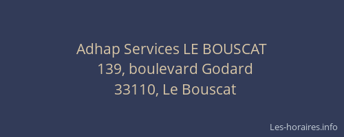 Adhap Services LE BOUSCAT