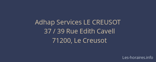 Adhap Services LE CREUSOT