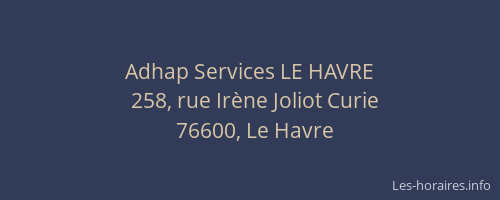 Adhap Services LE HAVRE