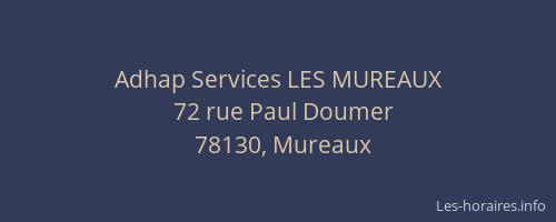 Adhap Services LES MUREAUX