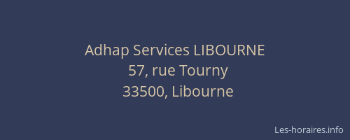 Adhap Services LIBOURNE