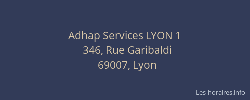 Adhap Services LYON 1