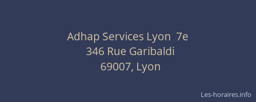 Adhap Services Lyon  7e