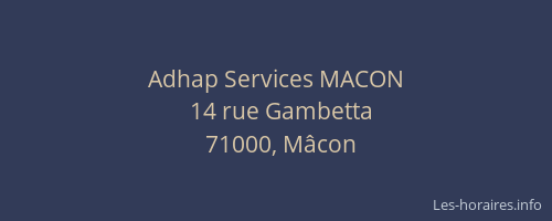 Adhap Services MACON