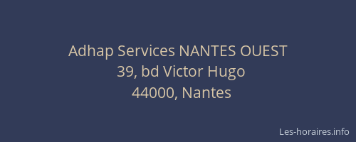 Adhap Services NANTES OUEST