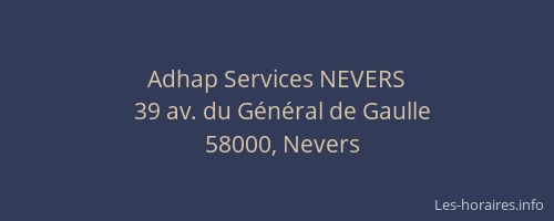 Adhap Services NEVERS