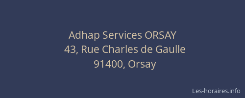 Adhap Services ORSAY