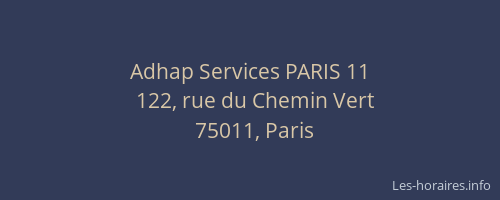Adhap Services PARIS 11