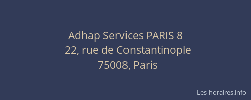 Adhap Services PARIS 8