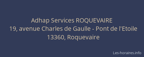 Adhap Services ROQUEVAIRE
