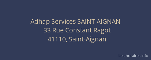 Adhap Services SAINT AIGNAN