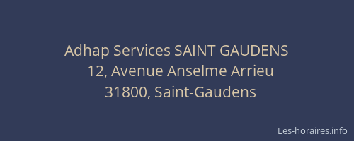Adhap Services SAINT GAUDENS