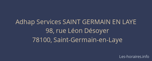 Adhap Services SAINT GERMAIN EN LAYE