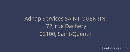 Adhap Services SAINT QUENTIN